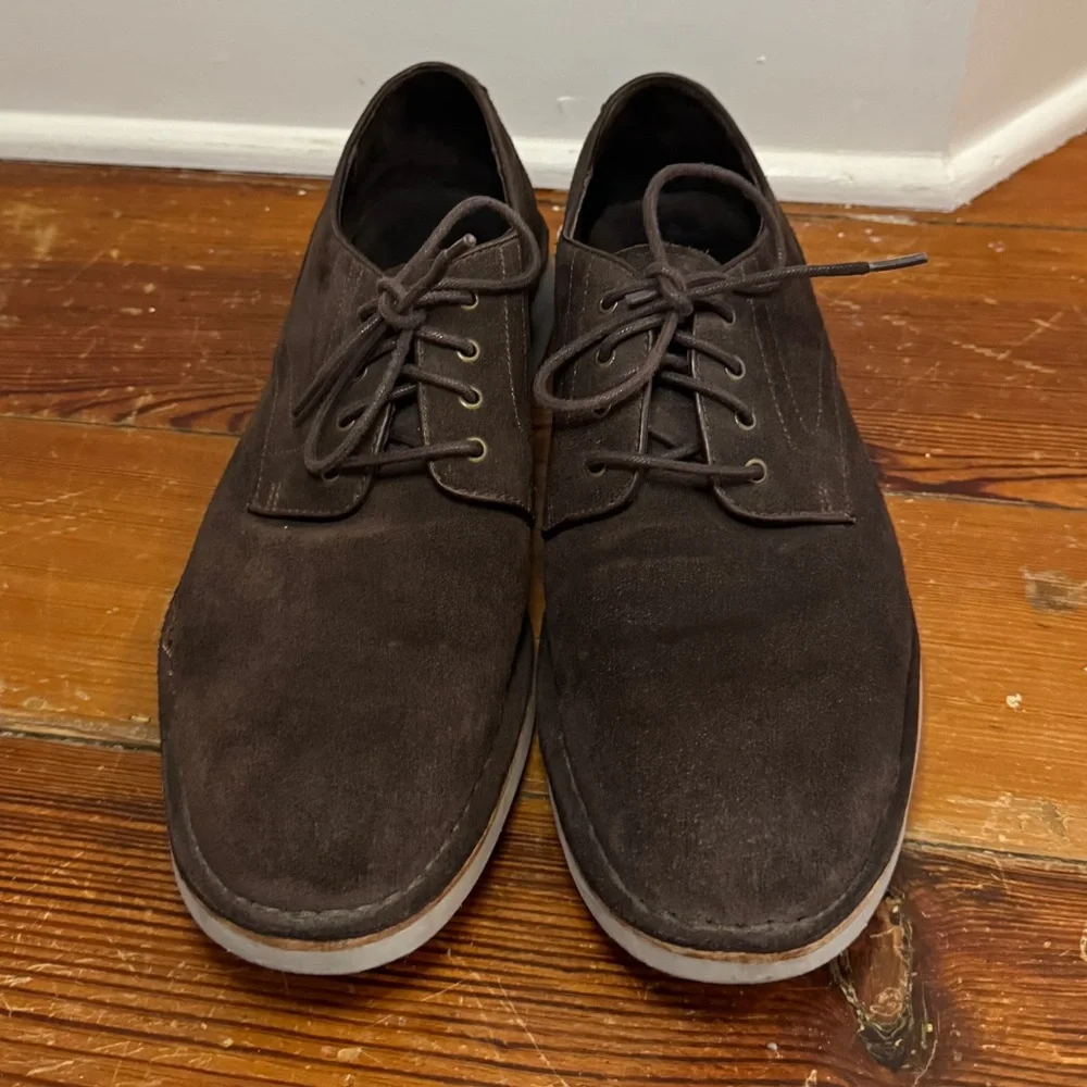 John Varvatos Star USA Suede Oxford Dress Shoes Brown Mens Size 9.5 M - Picture 2 of 10